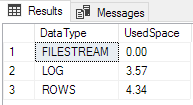 Results screen