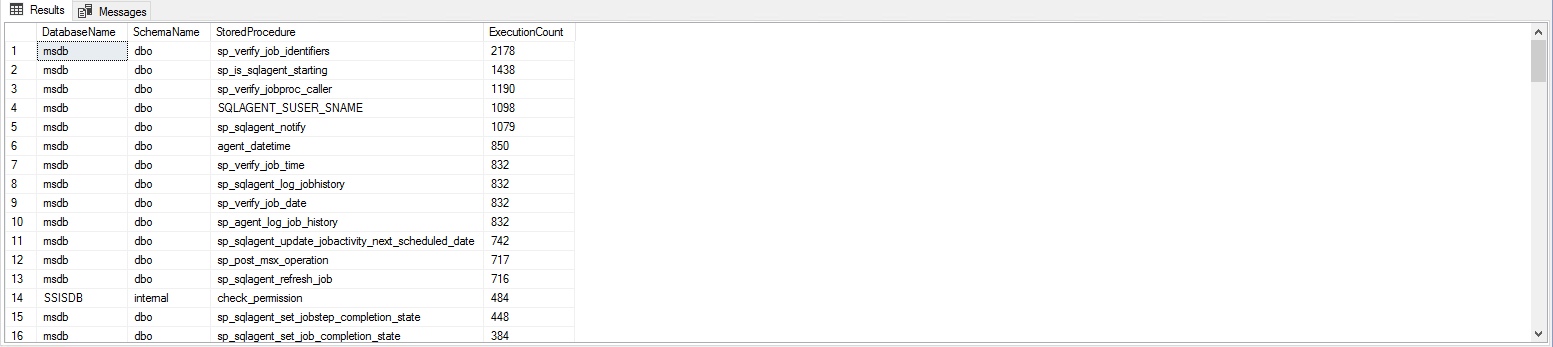 Results screen