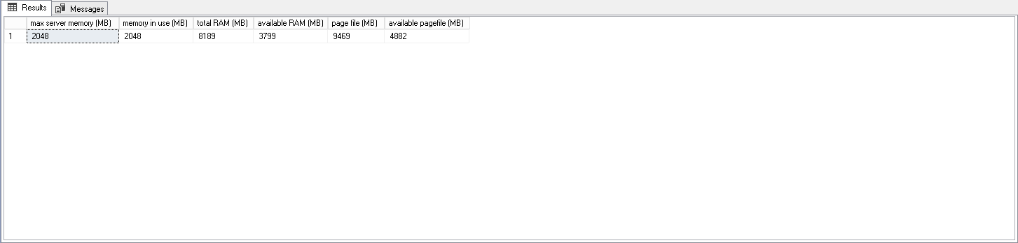 Results screen